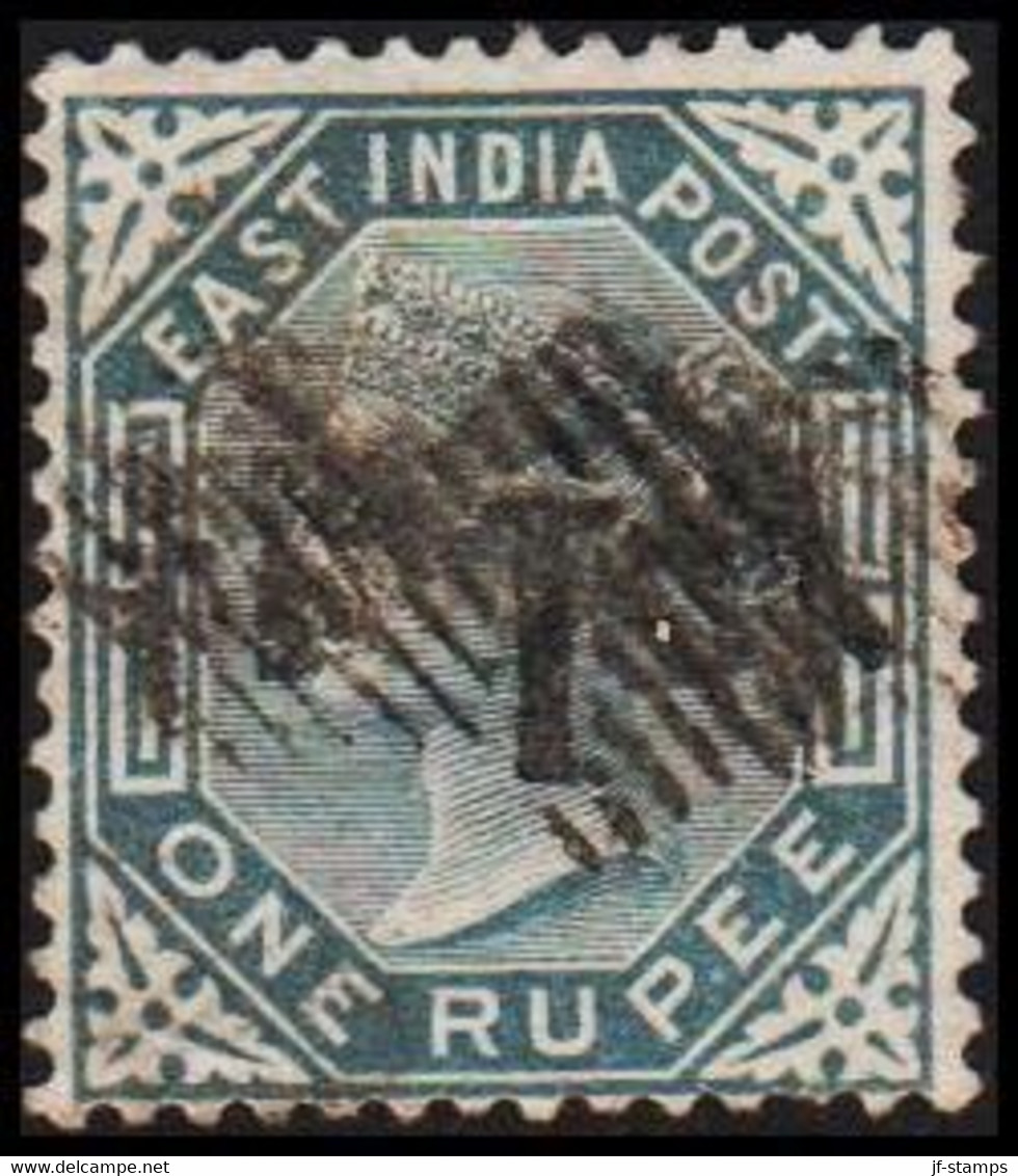 1874-1876. INDIA. Victoria. ONE RUPEE. EAST INDIA POST. - JF521566 - 1858-79 Compagnie Des Indes & Gouvernement De La Reine