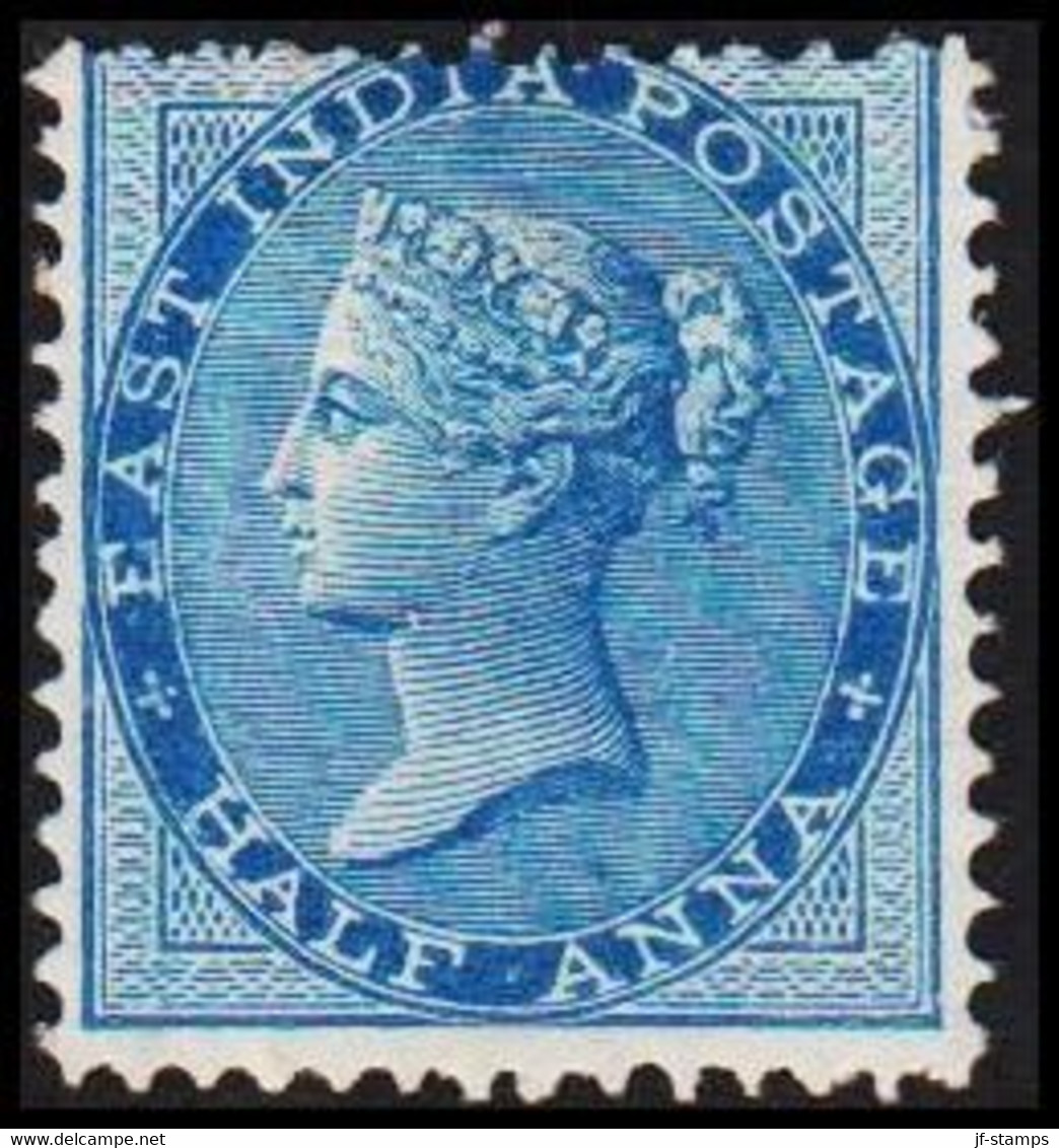 1856-1858. INDIA. Victoria. HALF ANNA. Hilged. Fold.  - JF521580 - 1858-79 Crown Colony