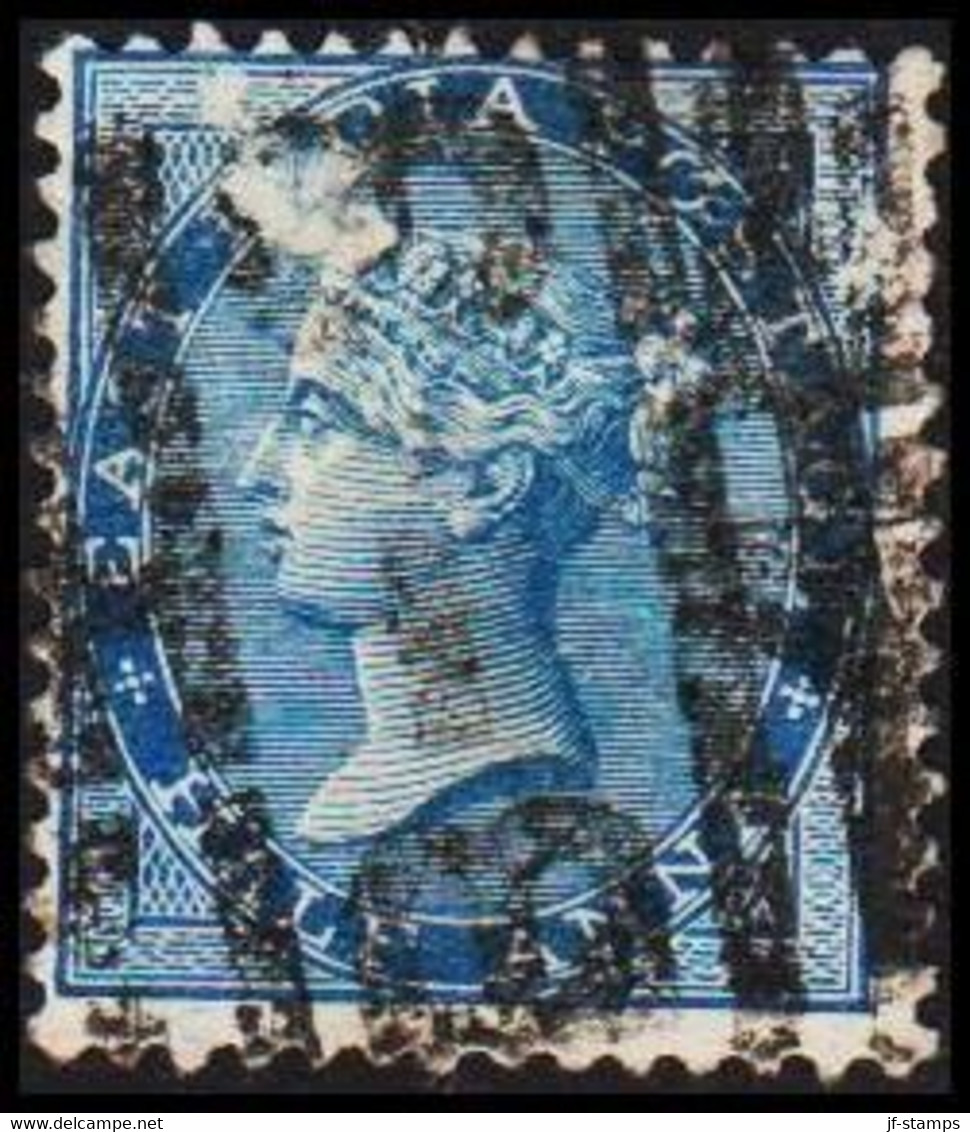 1865-1873. INDIA. Victoria. HALF ANNA. With Watermark Elephanthead. Thin On Front.  - JF521584 - 1858-79 Compañia Británica Y Gobierno De La Reina