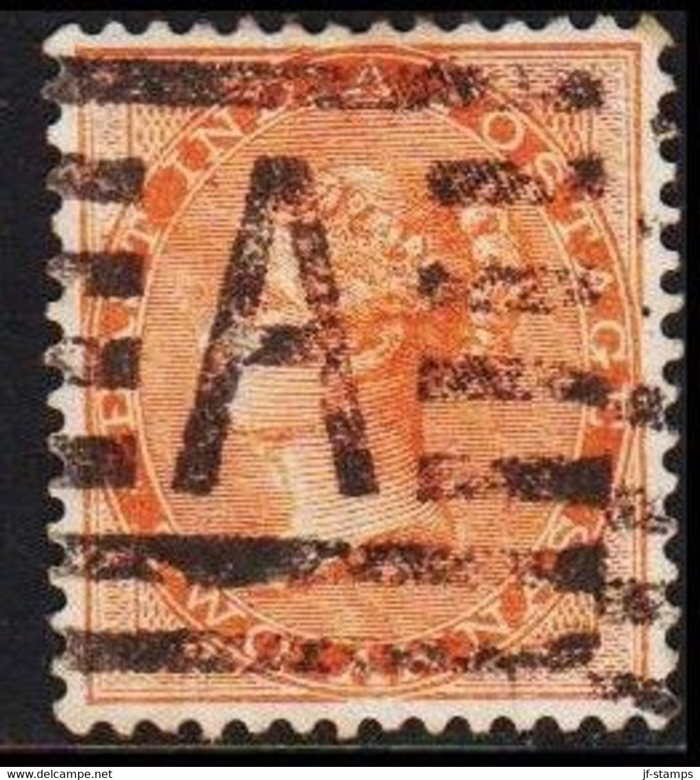 1865-1873. INDIA. Victoria. TWO ANNAS. With Watermark Elephanthead. Interesting Cancel. - JF521599 - 1858-79 Kronenkolonie