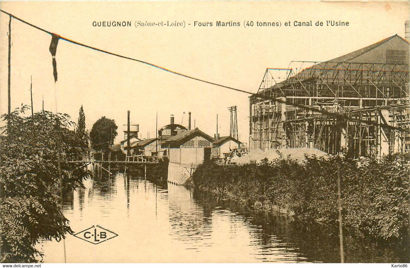 Gueugnon * Vue Sur Les Fours MARTIN Et Canal De L'usine * Mine Carrière ? - Gueugnon