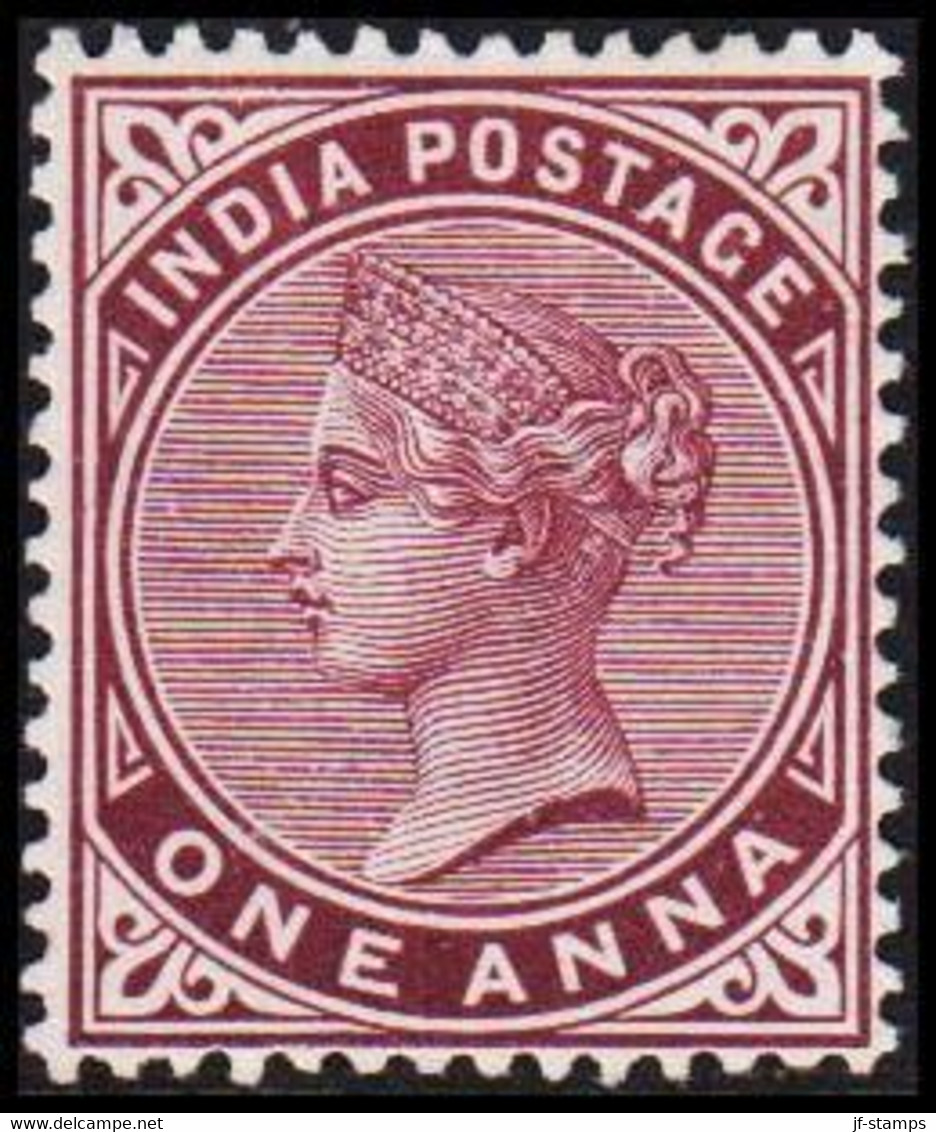 1882-1886. INDIA. Victoria. ONE ANNA. Hinged. - JF521613 - 1858-79 Crown Colony