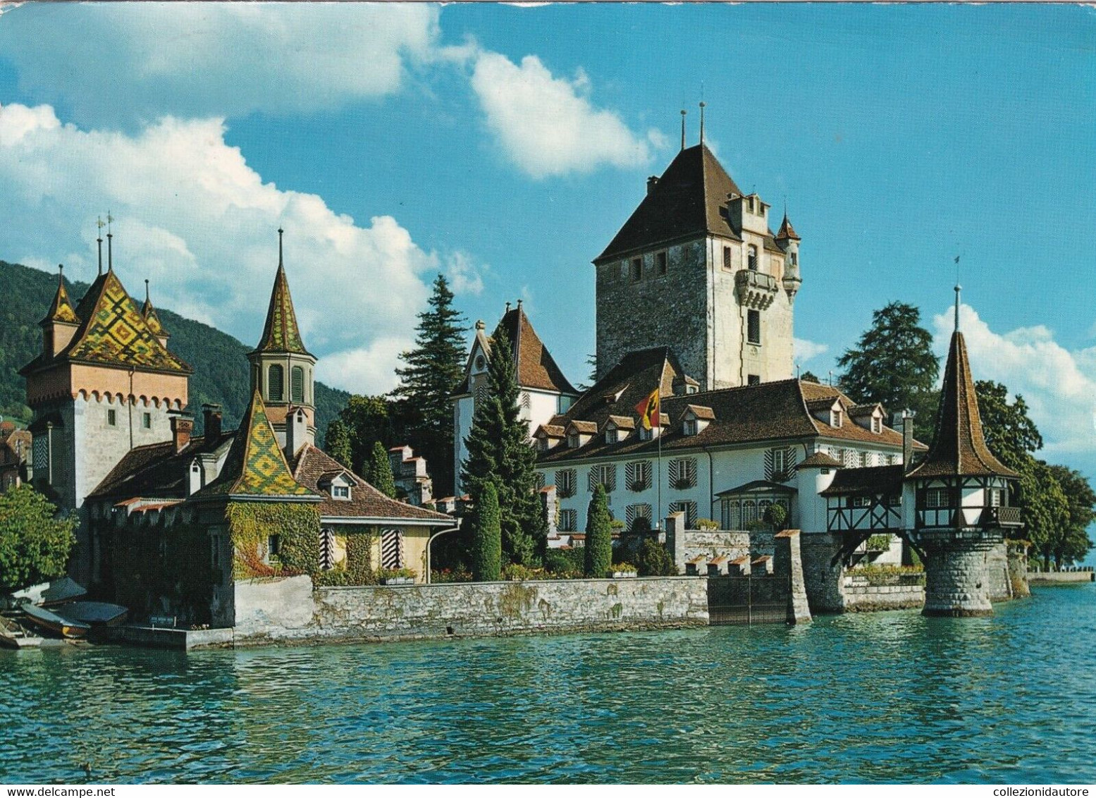 SCHLOSS OBERHOFEN AM THUNERSEE - CARTOLINA FG SPEDITA NEL 1966 CASTLE - Oberhofen Am Thunersee