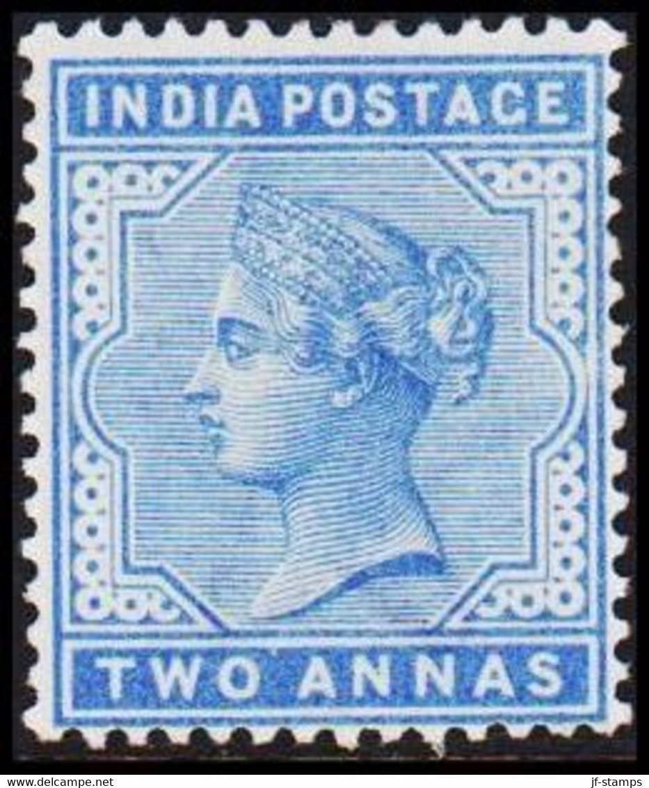 1882-1886. INDIA. Victoria. TWO ANNAS. Hinged. - JF521615 - 1858-79 Crown Colony