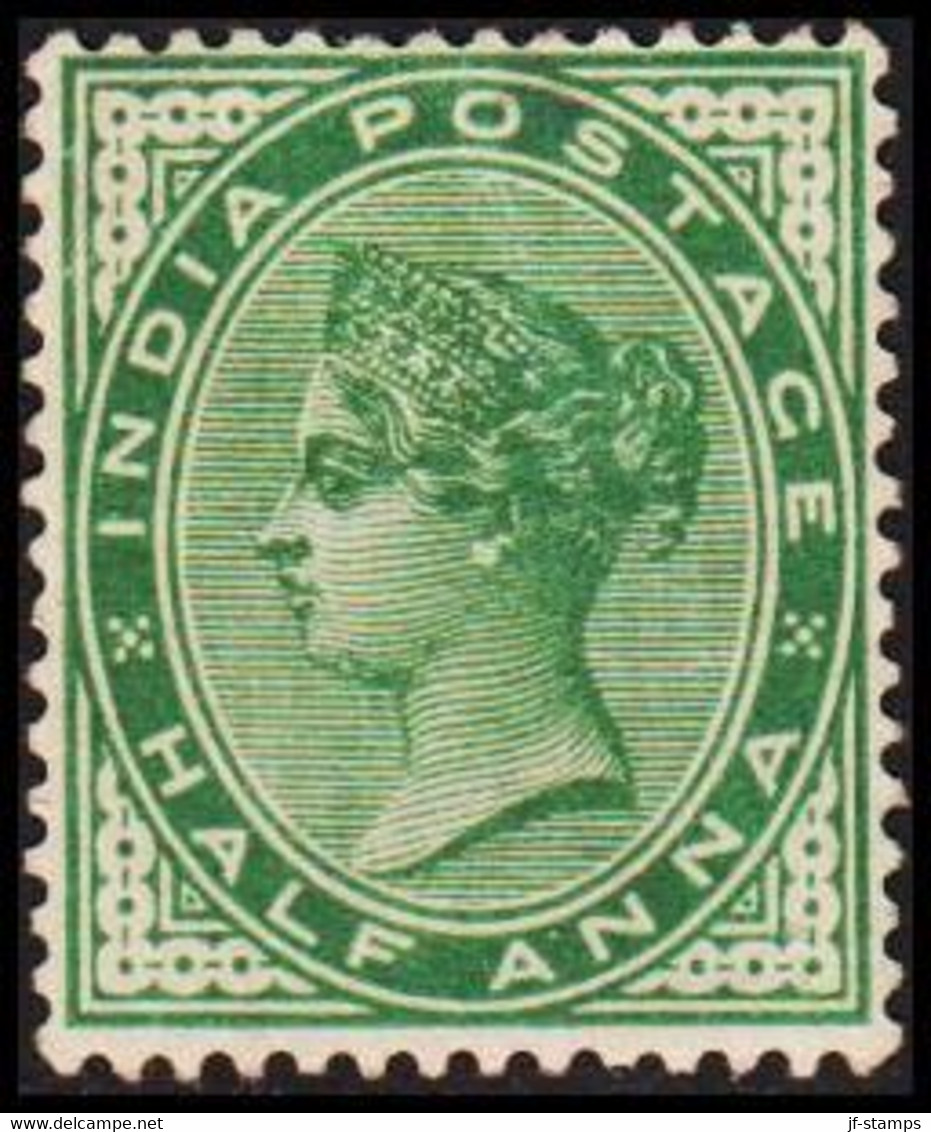 1900. INDIA. Victoria. HALF ANNA. Hinged.  - JF521628 - 1858-79 Compagnie Des Indes & Gouvernement De La Reine