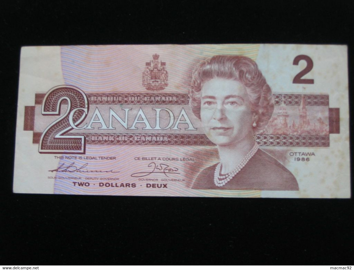 CANADA - 2 Dollars 1986 - Bank Of CANADA   **** EN ACHAT IMMEDIAT **** - Canada