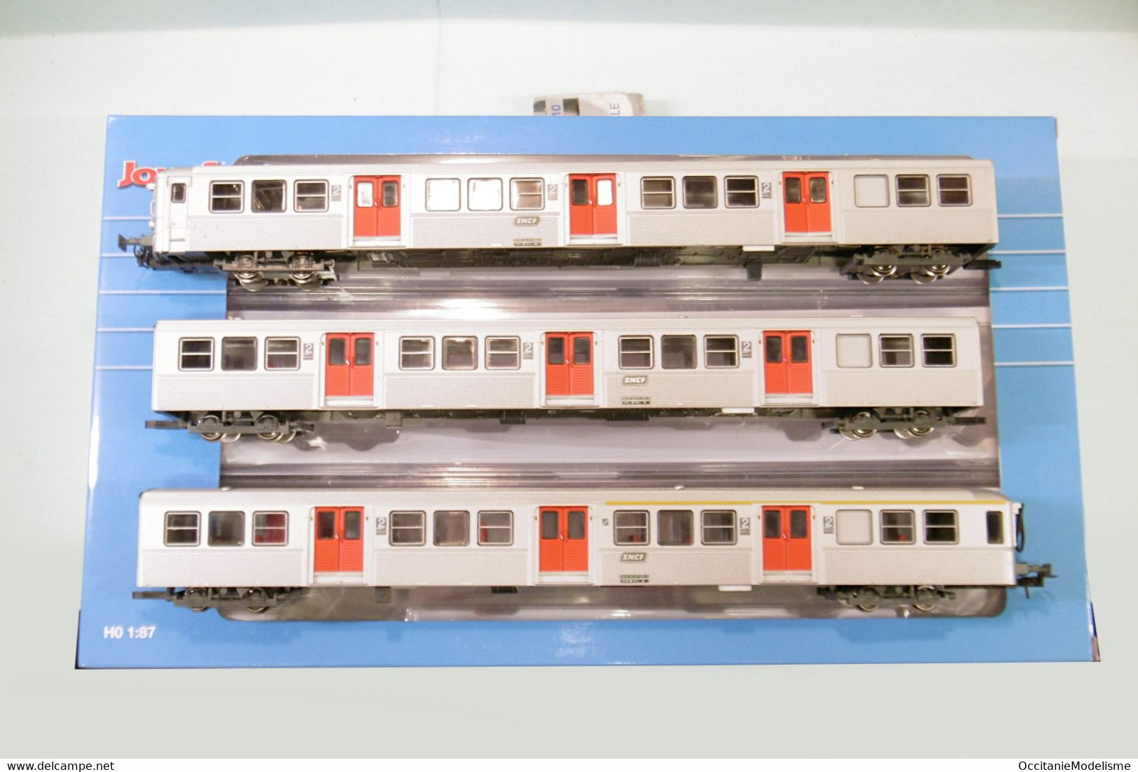 Jouef - Coffret 3 VOITURES RIB 70 Livrée Originale ép. IV / V SNCF Réf. HJ4152 Neuf NBO HO 1/87 - Voitures Voyageurs