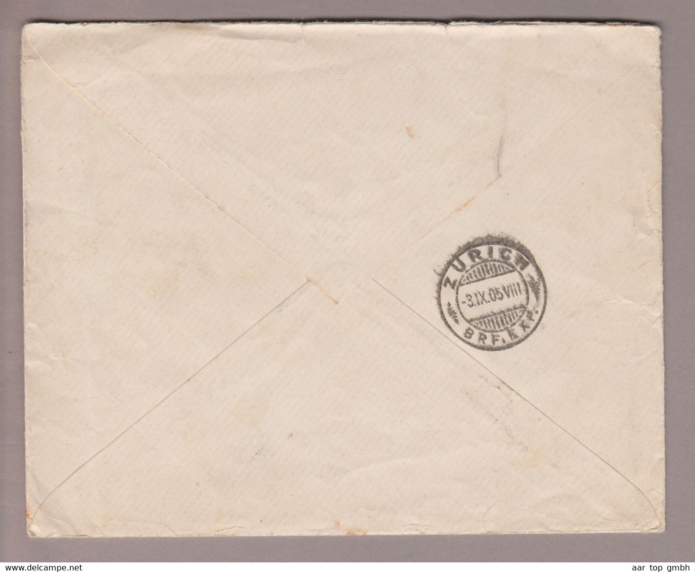 CH Porto 1905-09-03 Zürich1 Taxierter Brief Aus Budapest (Zürich1 Briefträger III) - Vrijstelling Van Portkosten
