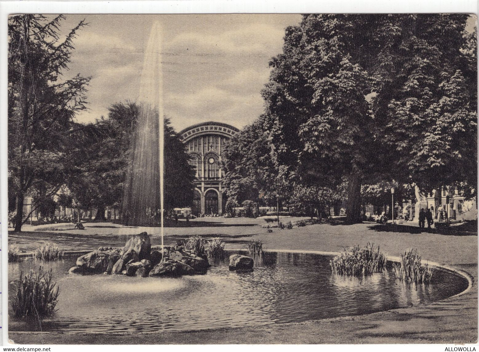 18696 " TORINO-GIARDINI DI PIAZZA C. FELICE-STAZIONE "-VERA FOTO-CART. POST. SPED.1955 - Stazione Porta Nuova