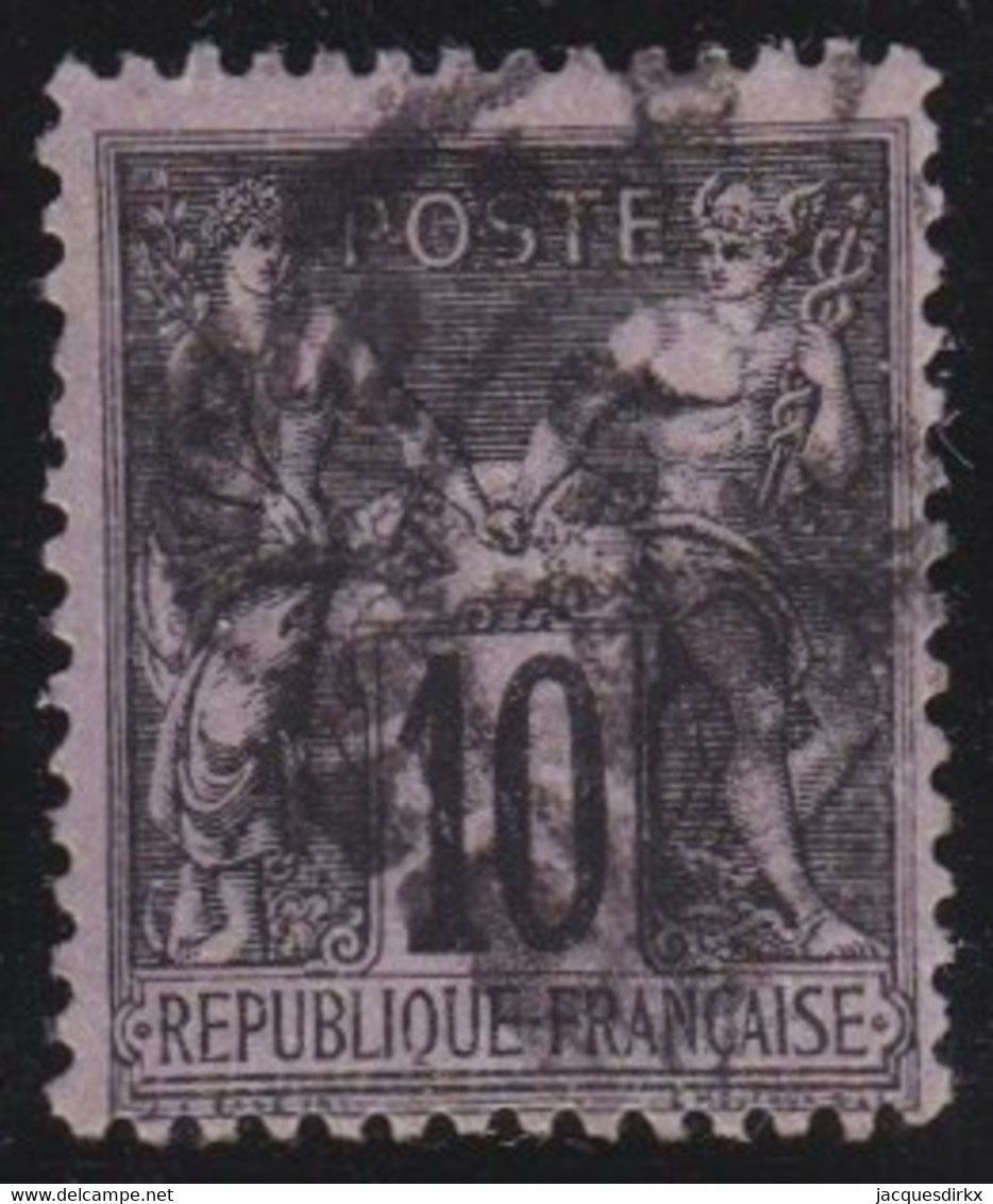 France   .    Y&T   .      103     .     O     .    Oblitéré - 1898-1900 Sage (Type III)