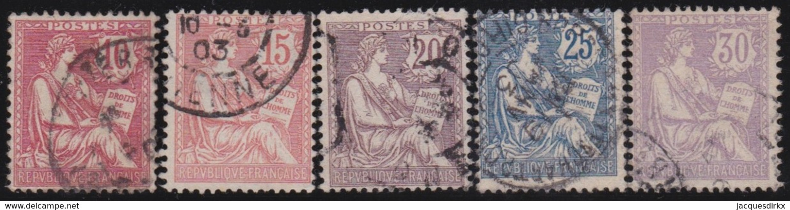 France   .    Y&T   .      124/128         .     O     .    Oblitéré - Used Stamps