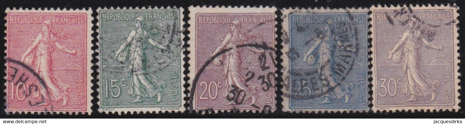 France   .    Y&T   .      129/133         .     O     .    Oblitéré - Used Stamps