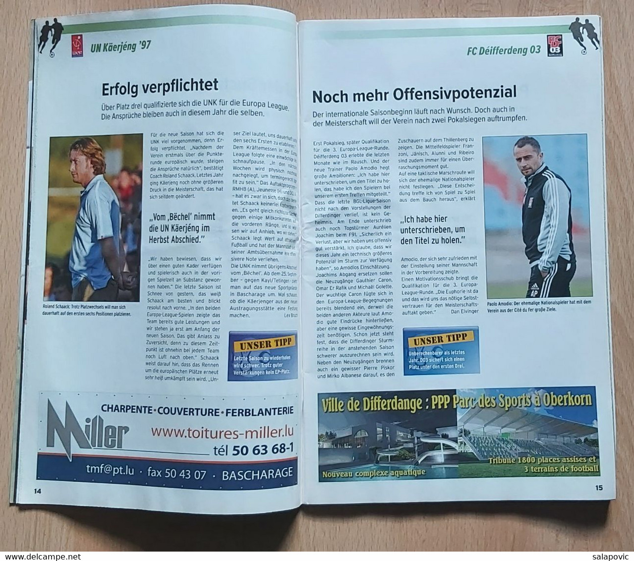 Luxembourg Tageblatt Ustouss De Fussballmagazin Saison 2011/2013 BGL Ligue Und Ehrenpromotion Football - Books