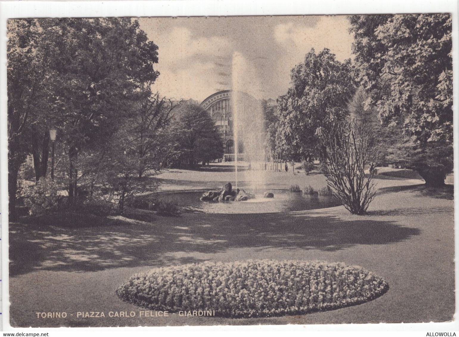 18700 " TORINO-PIAZZA CARLO FELICE-GIARDINI "-VERA FOTO-CART. POST. SPED.1942 - Stazione Porta Nuova