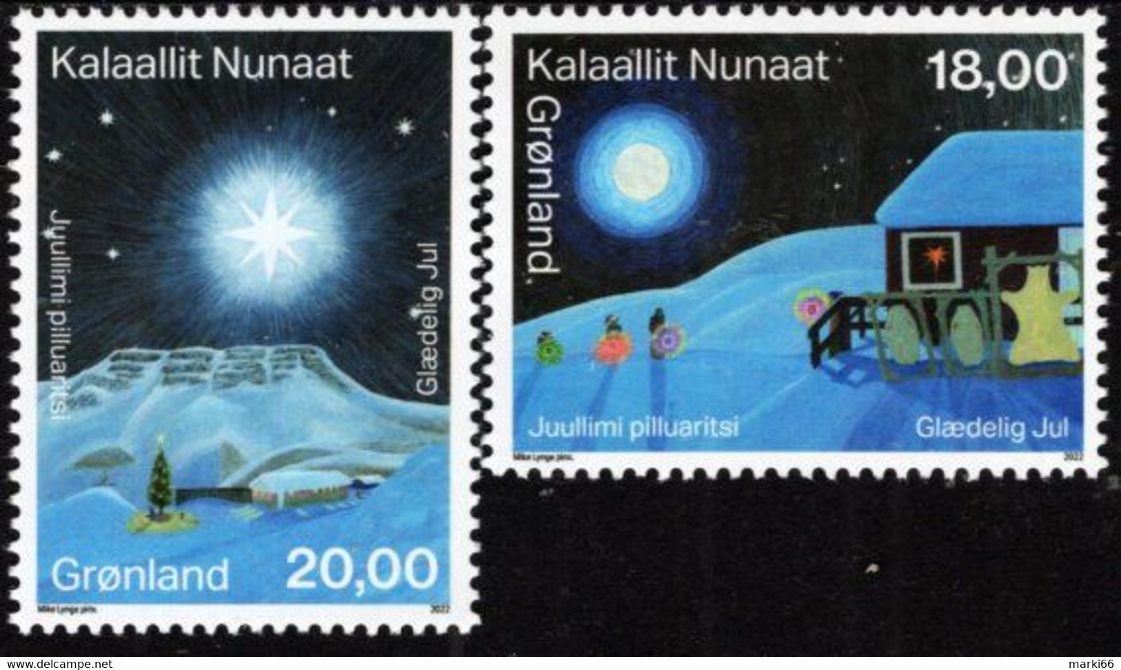 Greenland - 2022 - Christmas - Mint Stamp Set - Unused Stamps