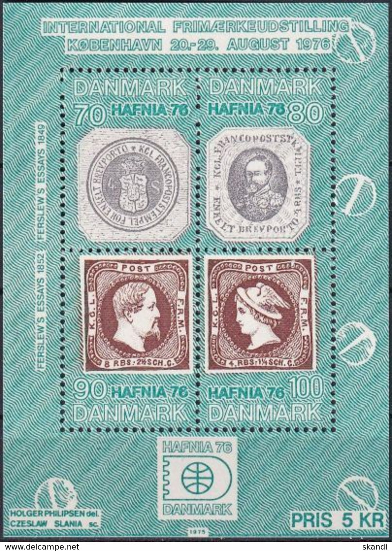 DÄNEMARK 1975 Mi-Nr. Block 1 ** MNH - Blocs-feuillets