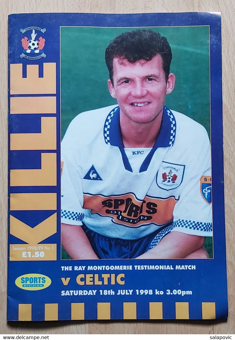 Kilmarnock FC Vs Celtic FC 18. July 1998 Scotland Football Match Program - Books