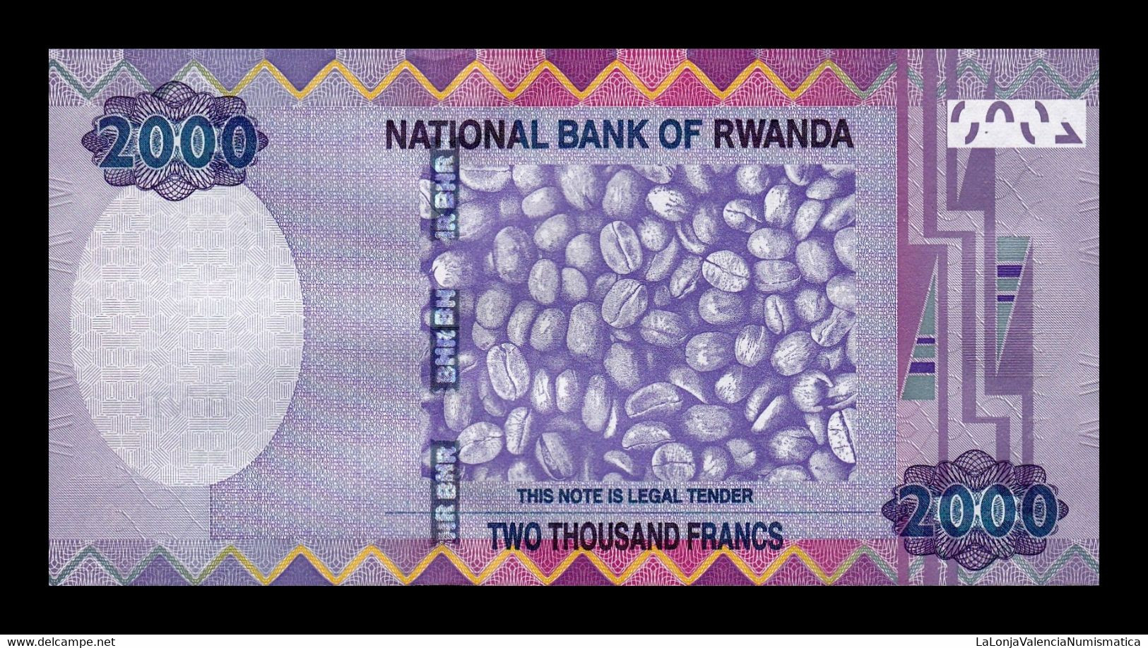 Ruanda Rwanda 2000 Francs 2014 Pick 40 SC UNC - Rwanda