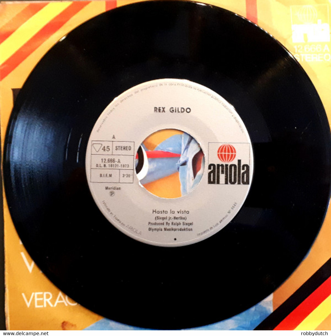 * 7" *  REX GILDO - HASTA LA VISTA (Spain 1972 EX-!!) - Autres - Musique Espagnole