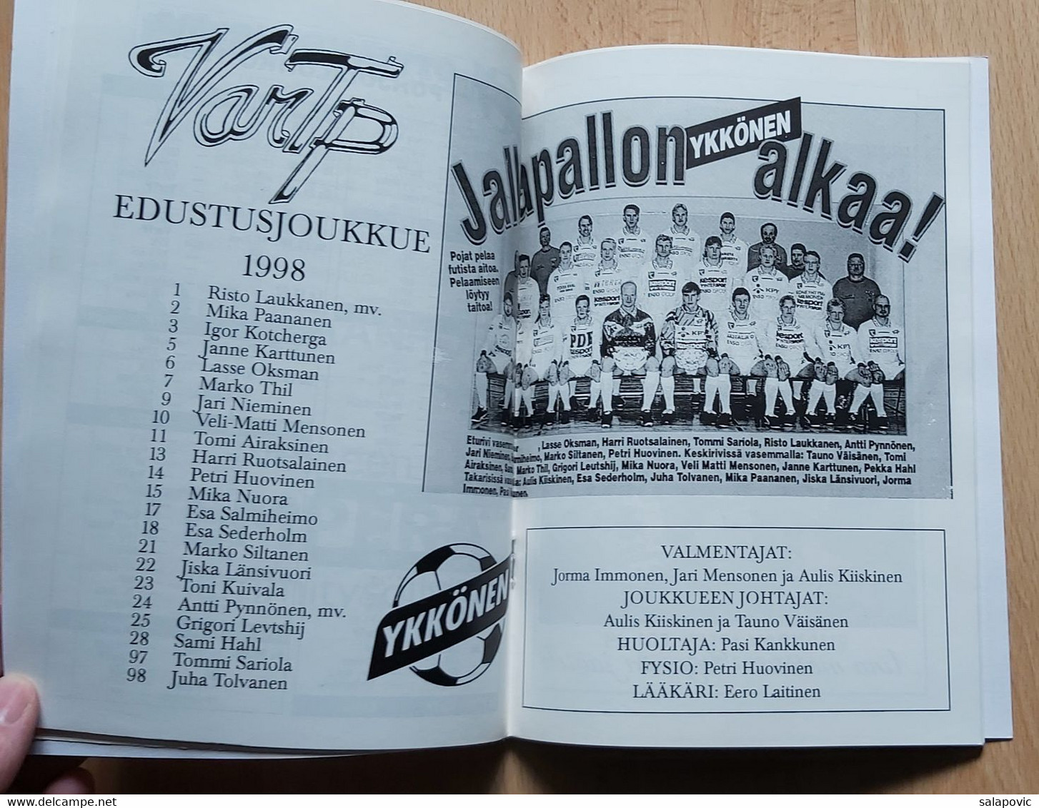 VarTP Finland 1998  Football Match Program - Libros