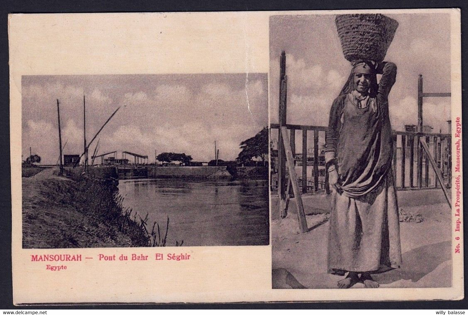 +++ CPA - Afrique - Egypte - MANSOURAH - Pont Du Bahr El Seghir  // - Mansourah