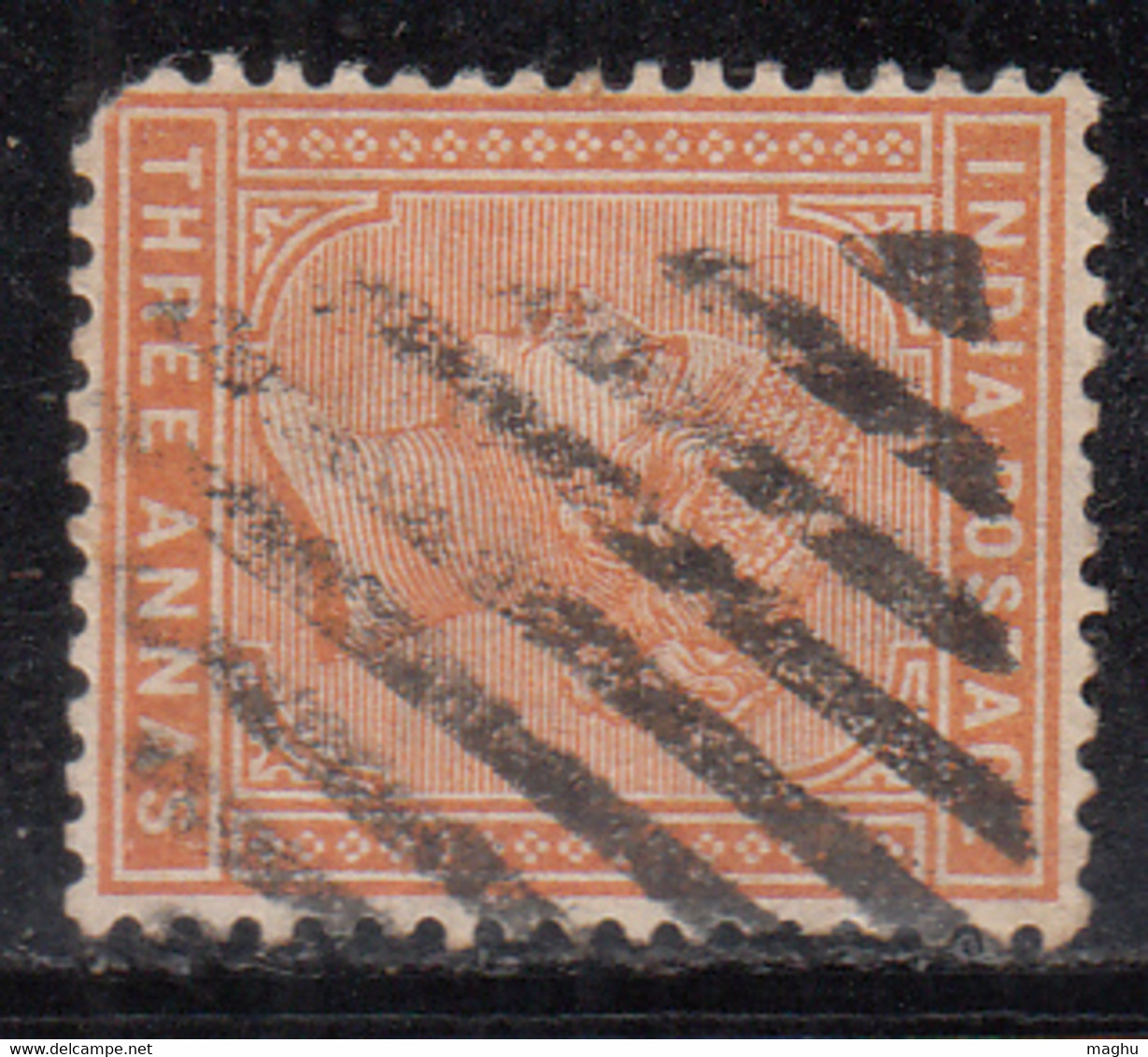 Type 33, Thick Bars - Rhombus Experiment / Cooper 33 / Renouf Type , British East India Used, Early Indian Cancellations - 1854 East India Company Administration