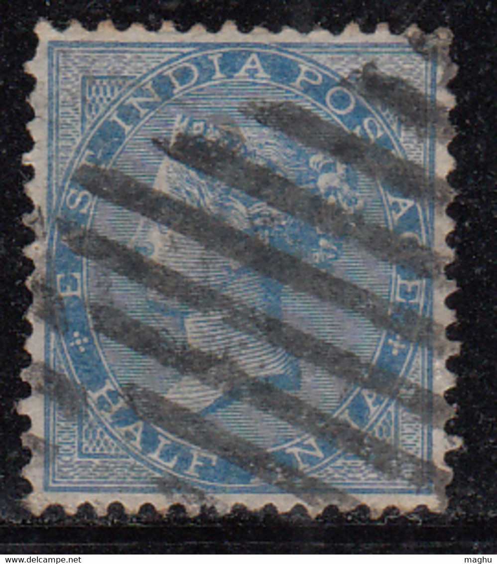 Type 33, Thick Bars - Rhombus Experiment / Cooper 33 / Renouf Type , British East India Used, Early Indian Cancellations - 1854 Compagnia Inglese Delle Indie