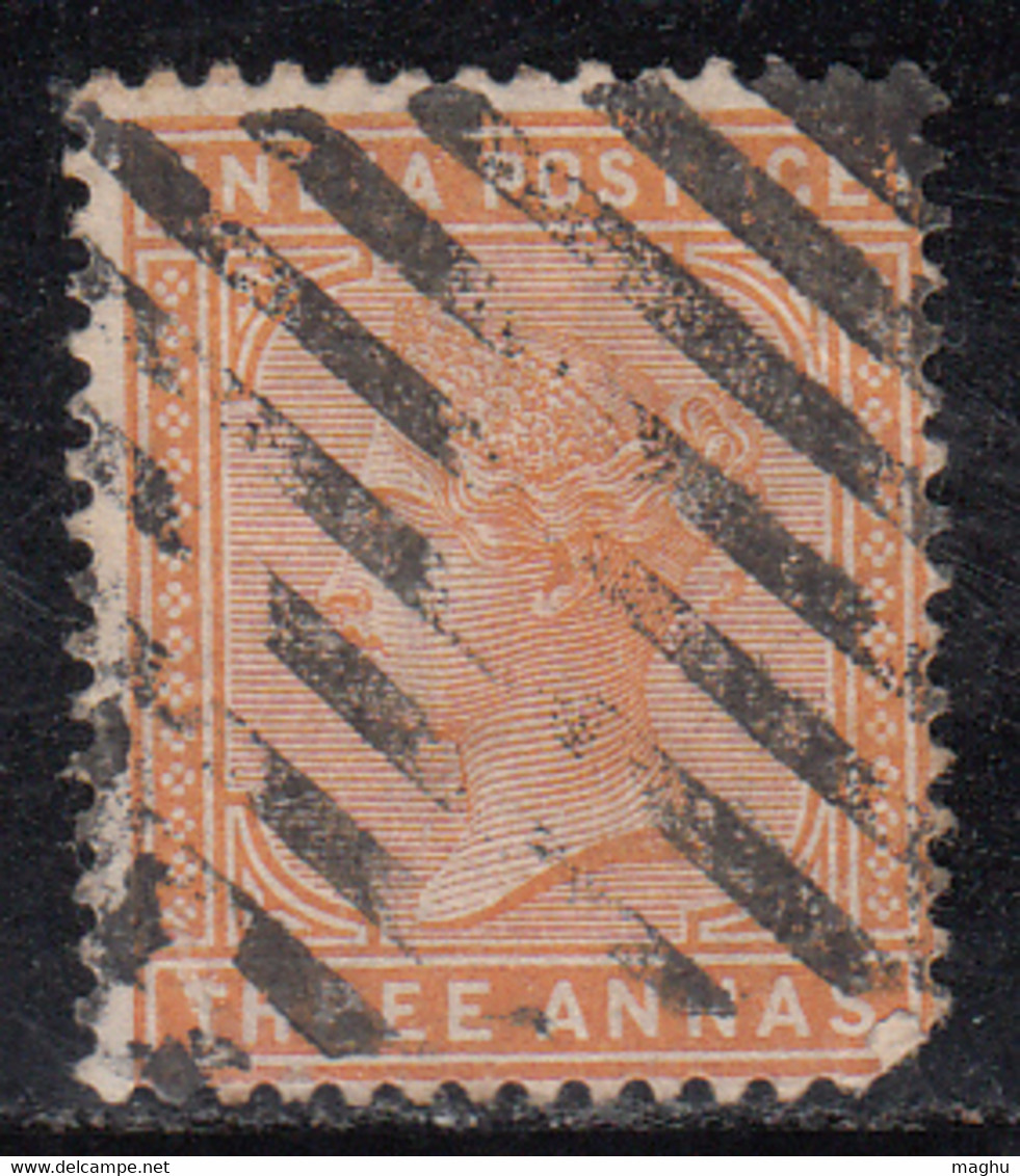 Type 33, Heavy Bars - Square, Experiment / Cooper 33 / Renouf Type , British East India Used, Early Indian Cancellations - 1854 East India Company Administration