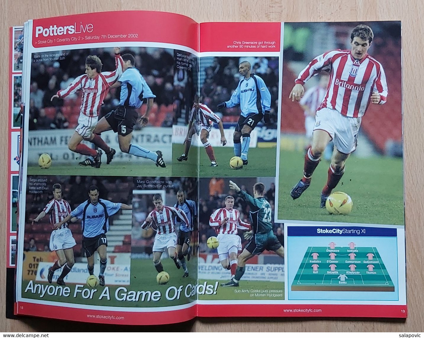 Stoke City vs Sheffield Wednesday 28. December 2002  football match program