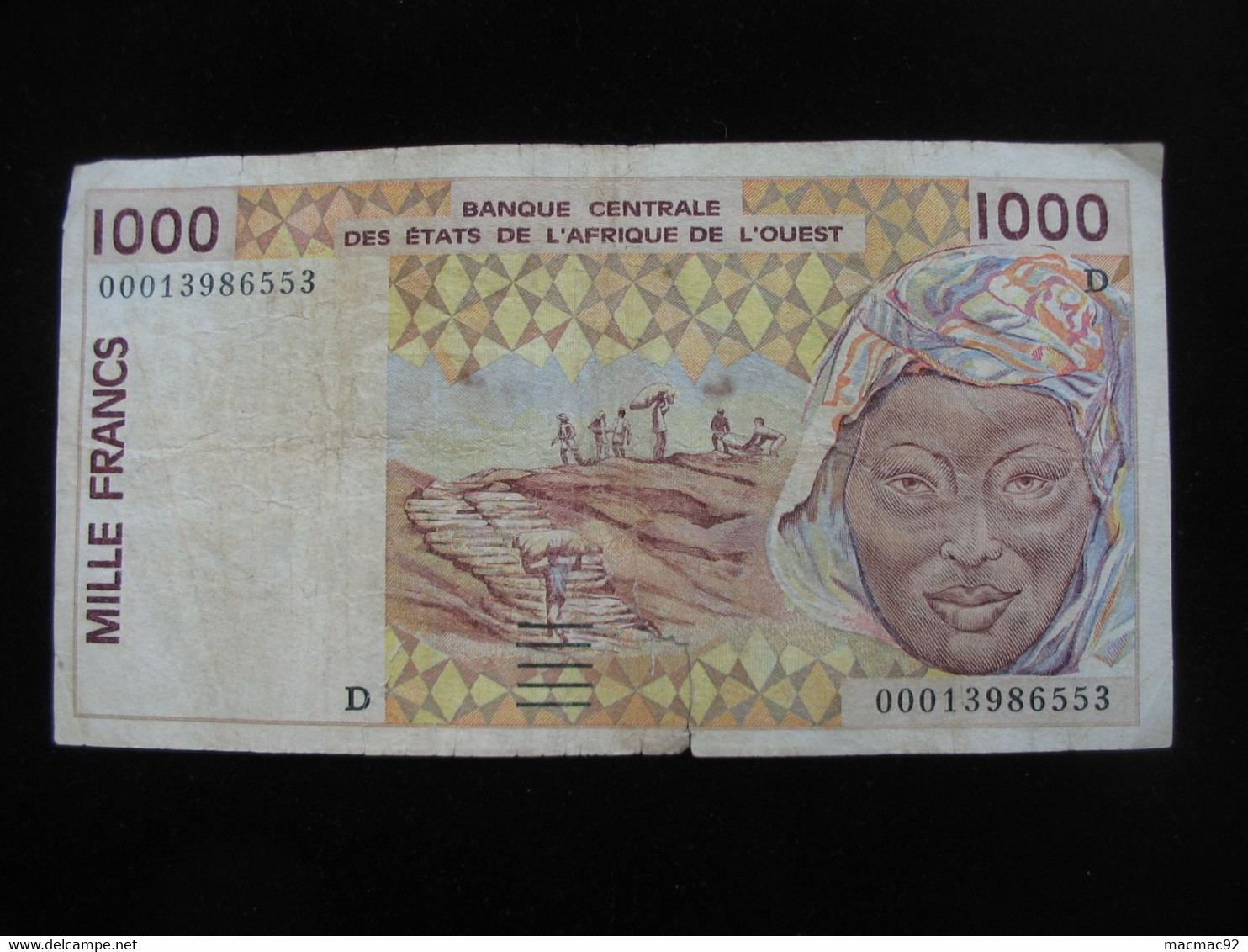 MALI - 1000 Francs  2000/2001 D - Banque Centrale Des états De L'Afrique De L'ouest  **** ACHAT IMMEDIAT **** - Malí