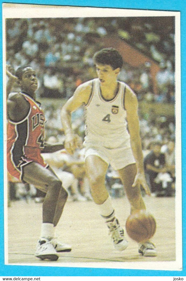 DRAZEN PETROVIC - Yugoslav Old Basketball Card 1980s CaoMuflon* New Jersey (Brooklyn) Nets Portland Trail Blazers NBA - 1980-1989