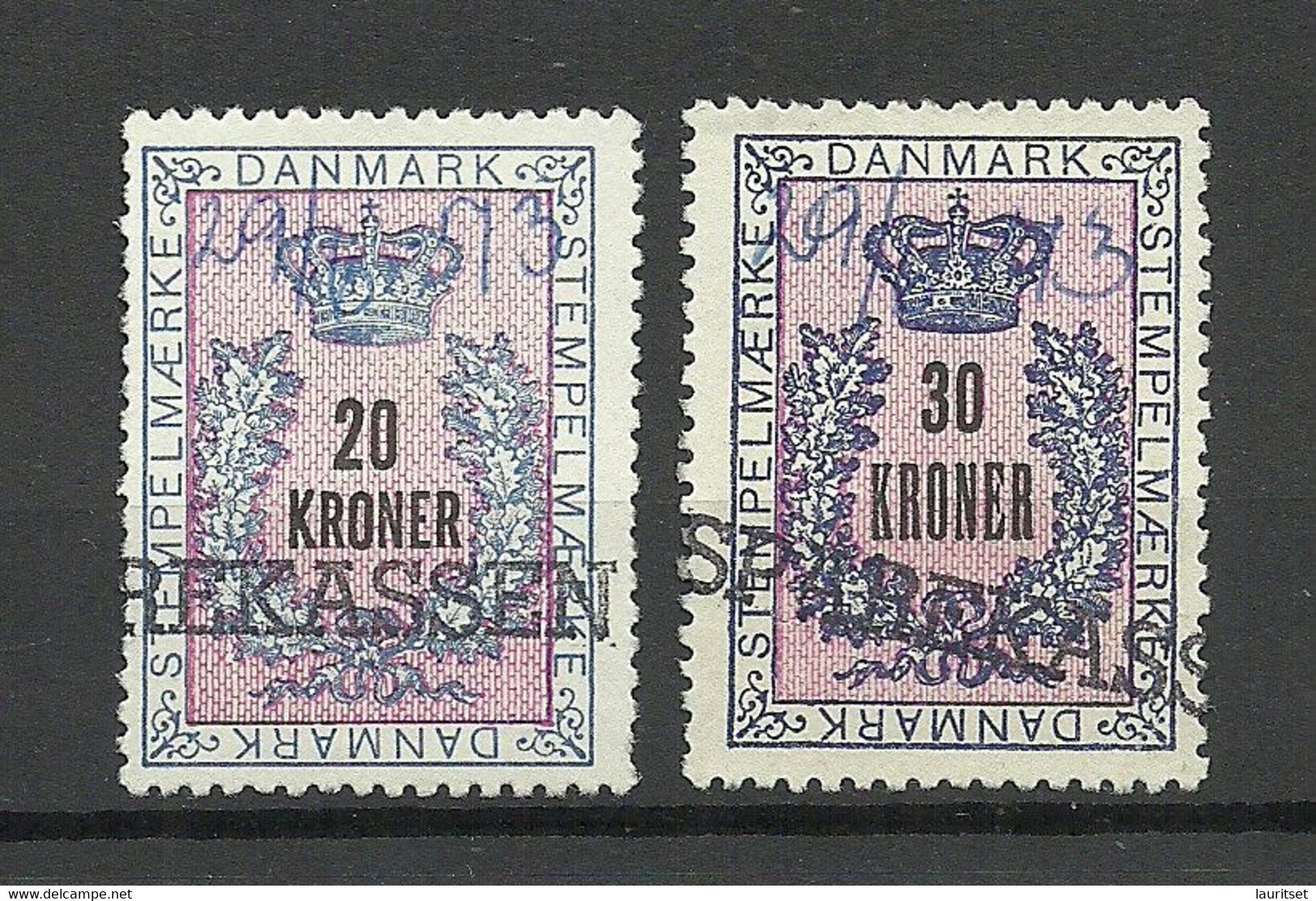 DENMARK Dänemark O 1973 Sparekassen Tax Stempelmarken Documentary Taxe Revenue Samps - Revenue Stamps