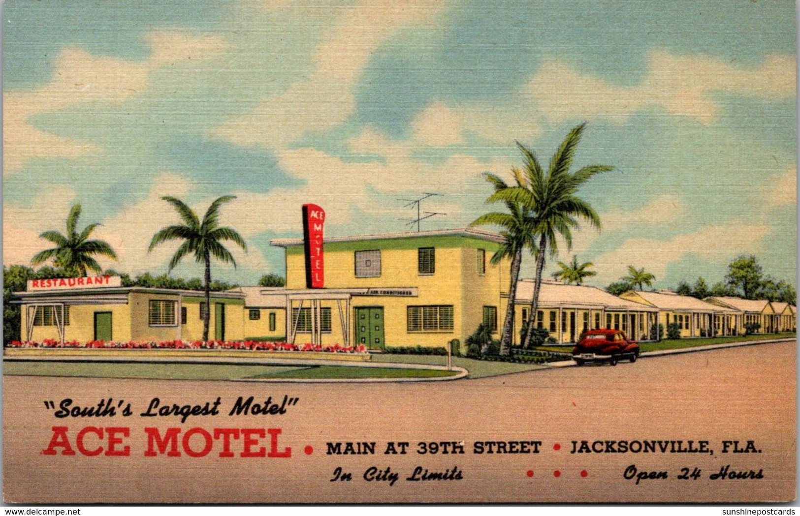 Florida Jacksonville Ace Motel Curteich - Jacksonville