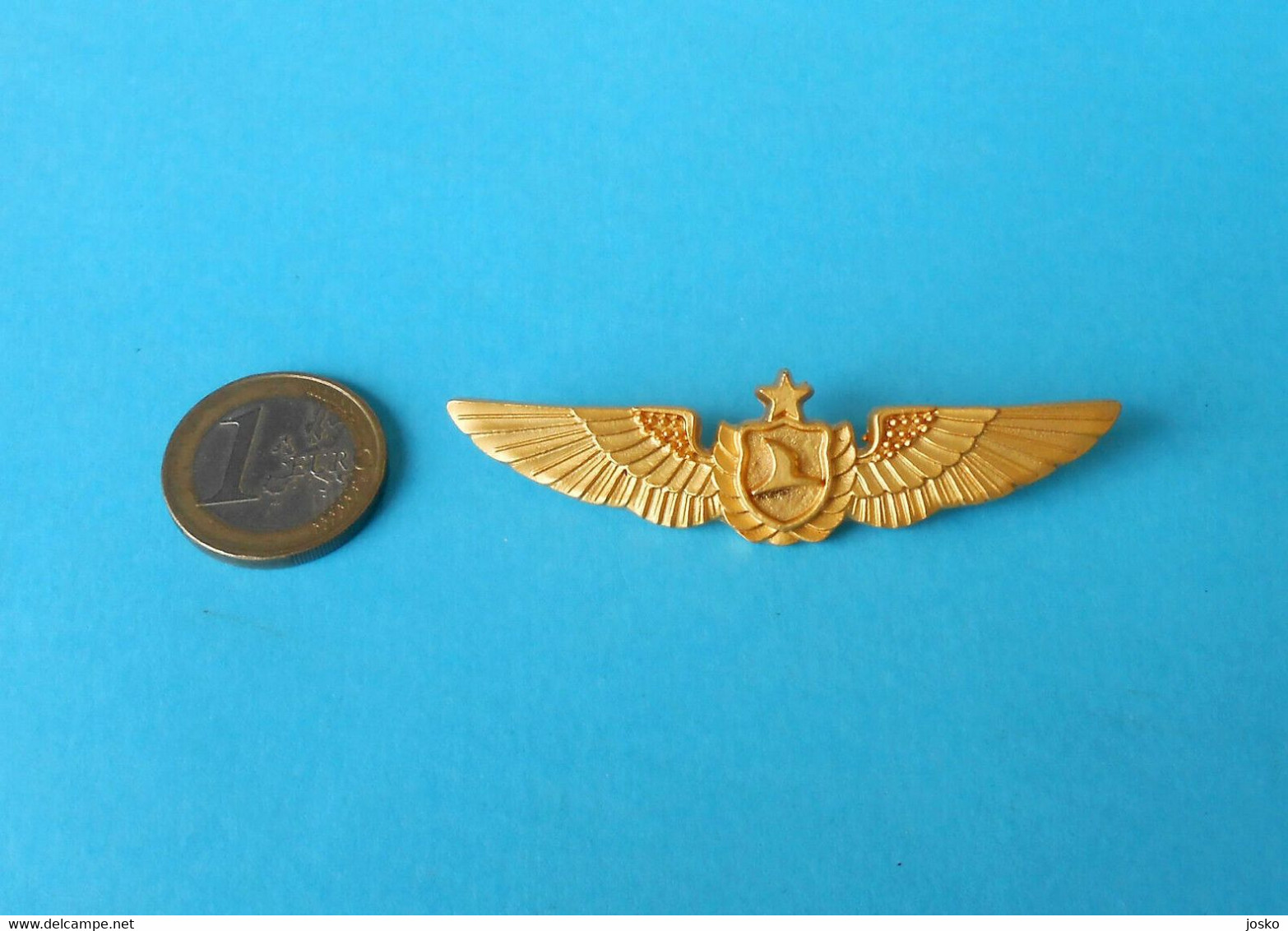 TURKISH AIRLINES - Nice Rare Large Official Pilot Wings Badge * Pilote Turkiye Turkey Türkei Turquie - Badges D'équipage