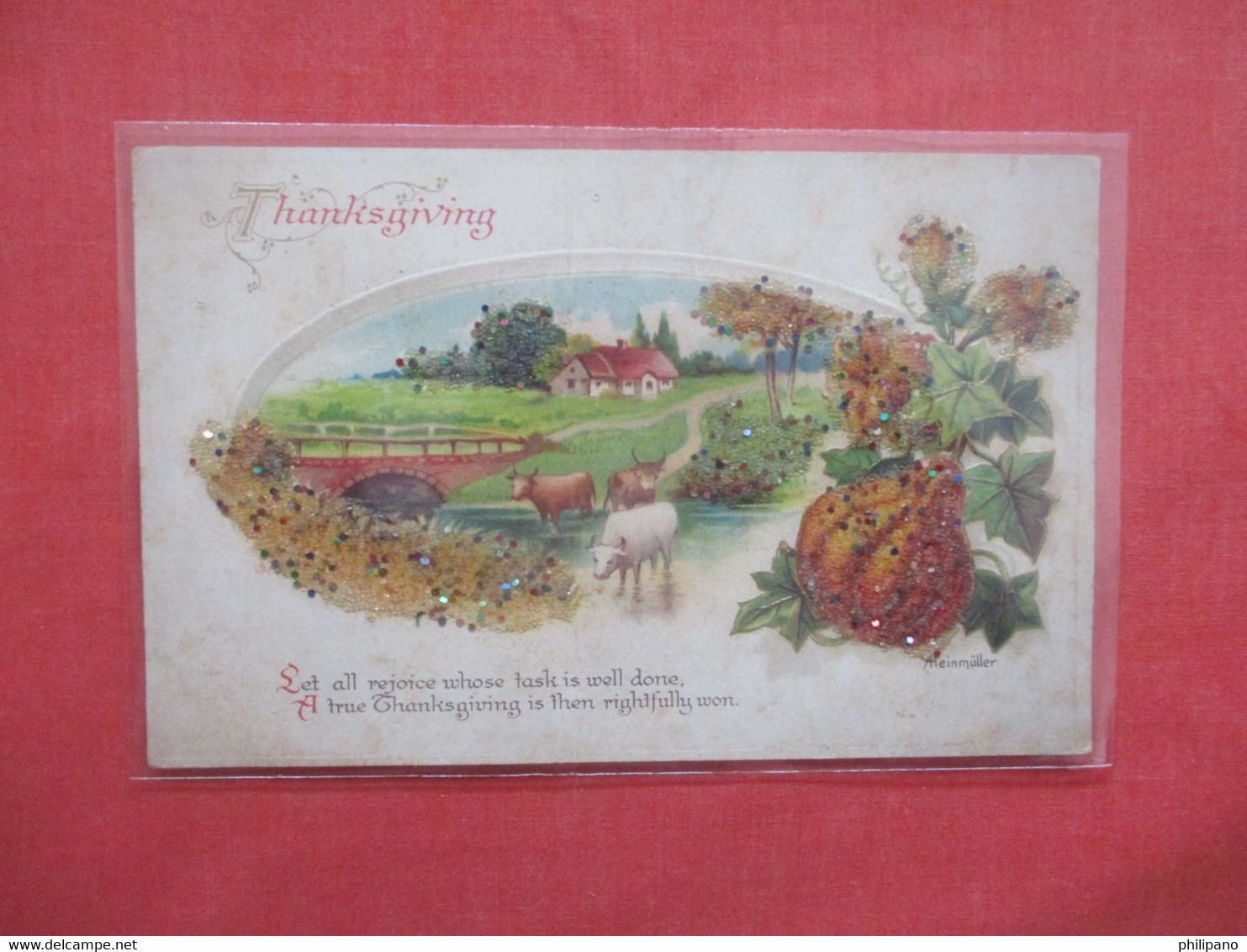 Thanksgiving  Embossed.   Thanksgiving.     Added Beads   Ref 5847 - Thanksgiving