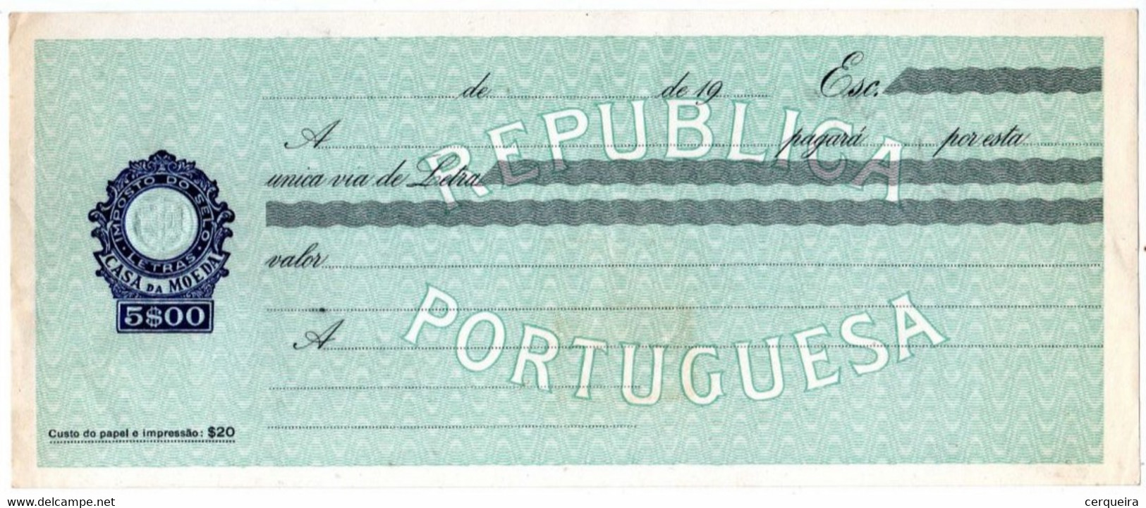 PORTUGAL - Letra Nova-5$00 - Unused Stamps