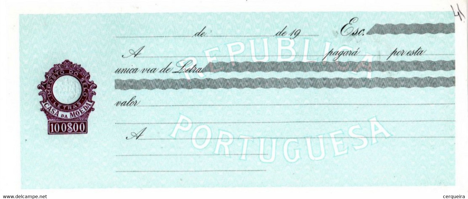PORTUGAL - Letra Nova-100$00 - Ongebruikt