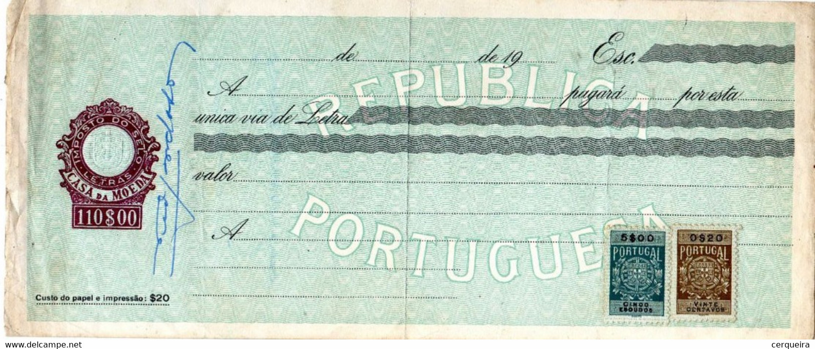 PORTUGAL - Letra Nova-110$00 - Gebruikt