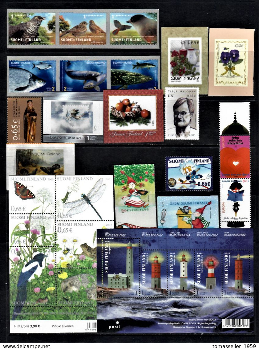 Finland-14!!! -(1994-2007) Years sets.Almost 230 issues ( st.+ s/s+ bookl.)-MNH