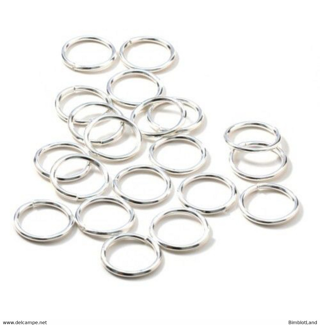 Lot De 15 Anneaux De Jonction Ouvert Fendu Plaqué Argent 12 Mm Epaisseur 1 Mm - Perlen