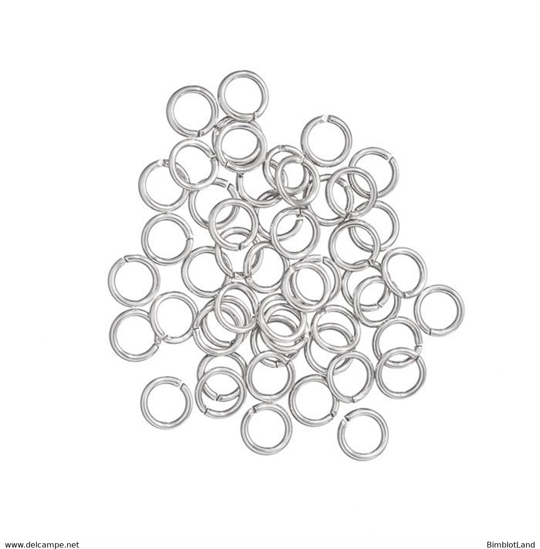 Lot De 15 Anneaux De Jonction Ouvert Fendu Plaqué Argent 7 Mm Epaisseur 0.9 Mm - Perlas