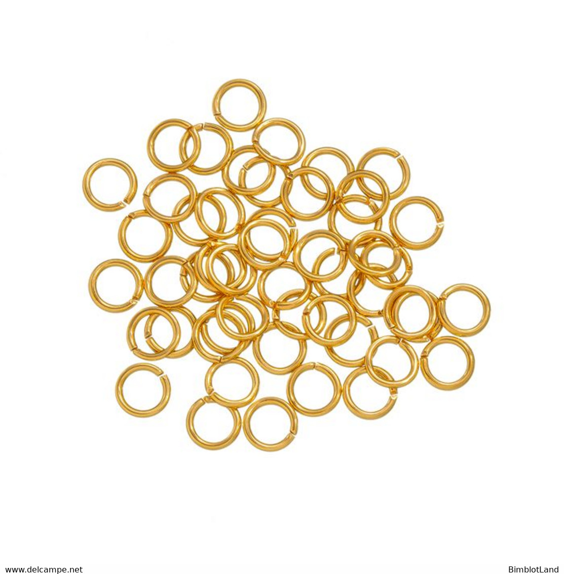 Lot De 15 Anneaux De Jonction Ouvert Fendu Plaqué Or 7 Mm Epaisseur 0.9 Mm - Parels