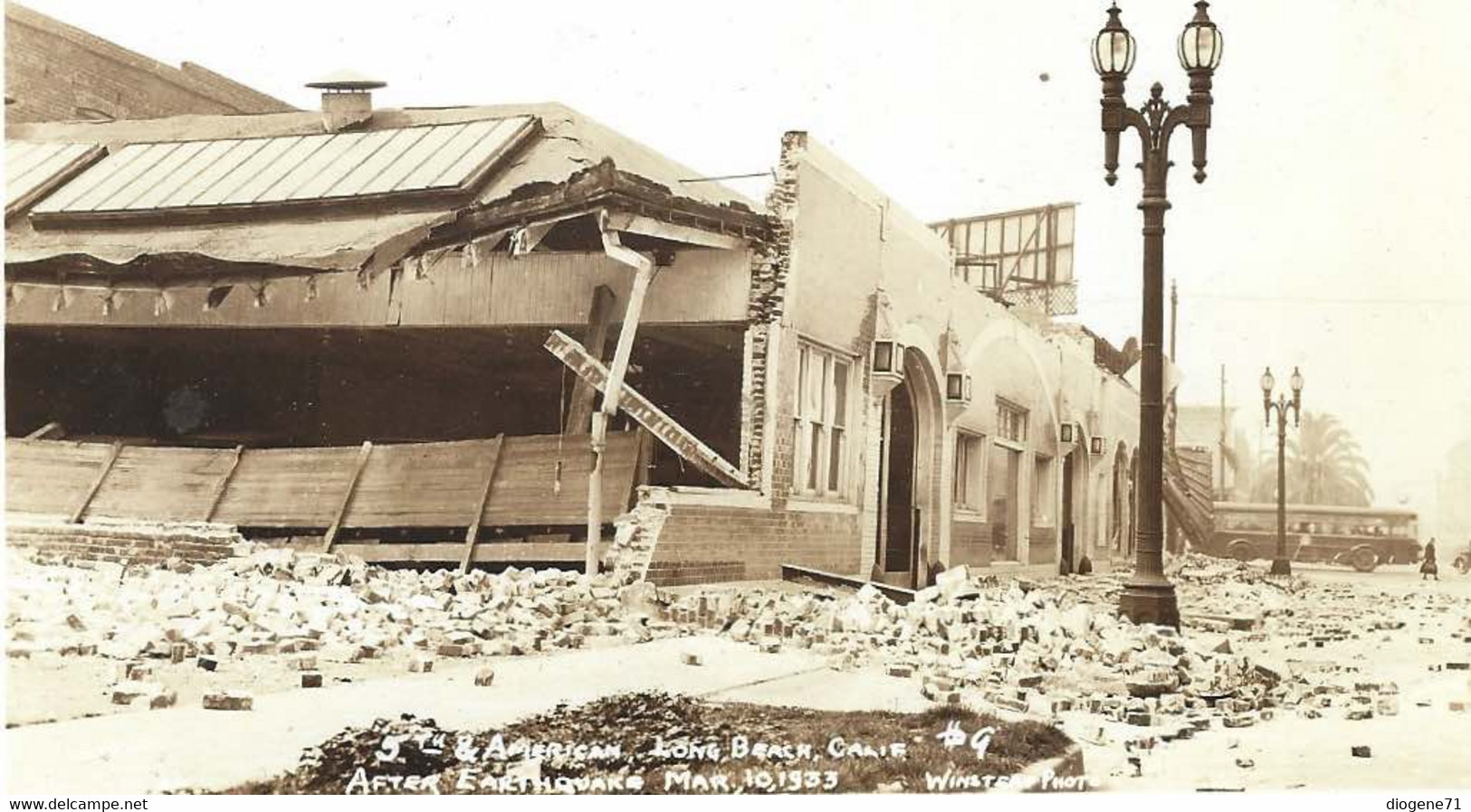 Long Beach California After Earthquake 1933 Rare - Long Beach