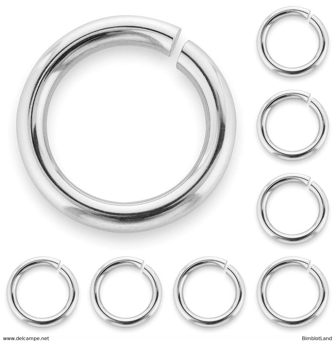 4 Anneaux De Jonction Verrouillable Click & Lock, Anneau 4 Mm Argent Massif 925 Sterling - Perlen