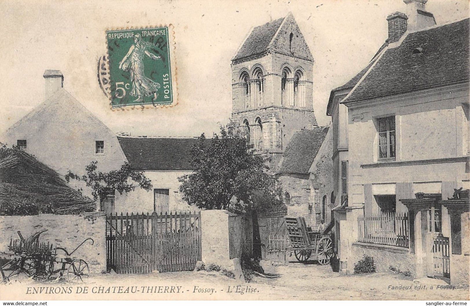 CPA 02 ENVIRONS DE CHATEAU THIERRY FOSSOY L'EGLISE (cliché Rare - Autres & Non Classés