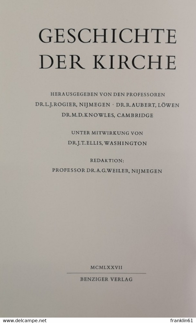 Geschichte Der Kirche. Band V/2. Vom Kirchenstaat Zur Weltkirche. - 4. Neuzeit (1789-1914)