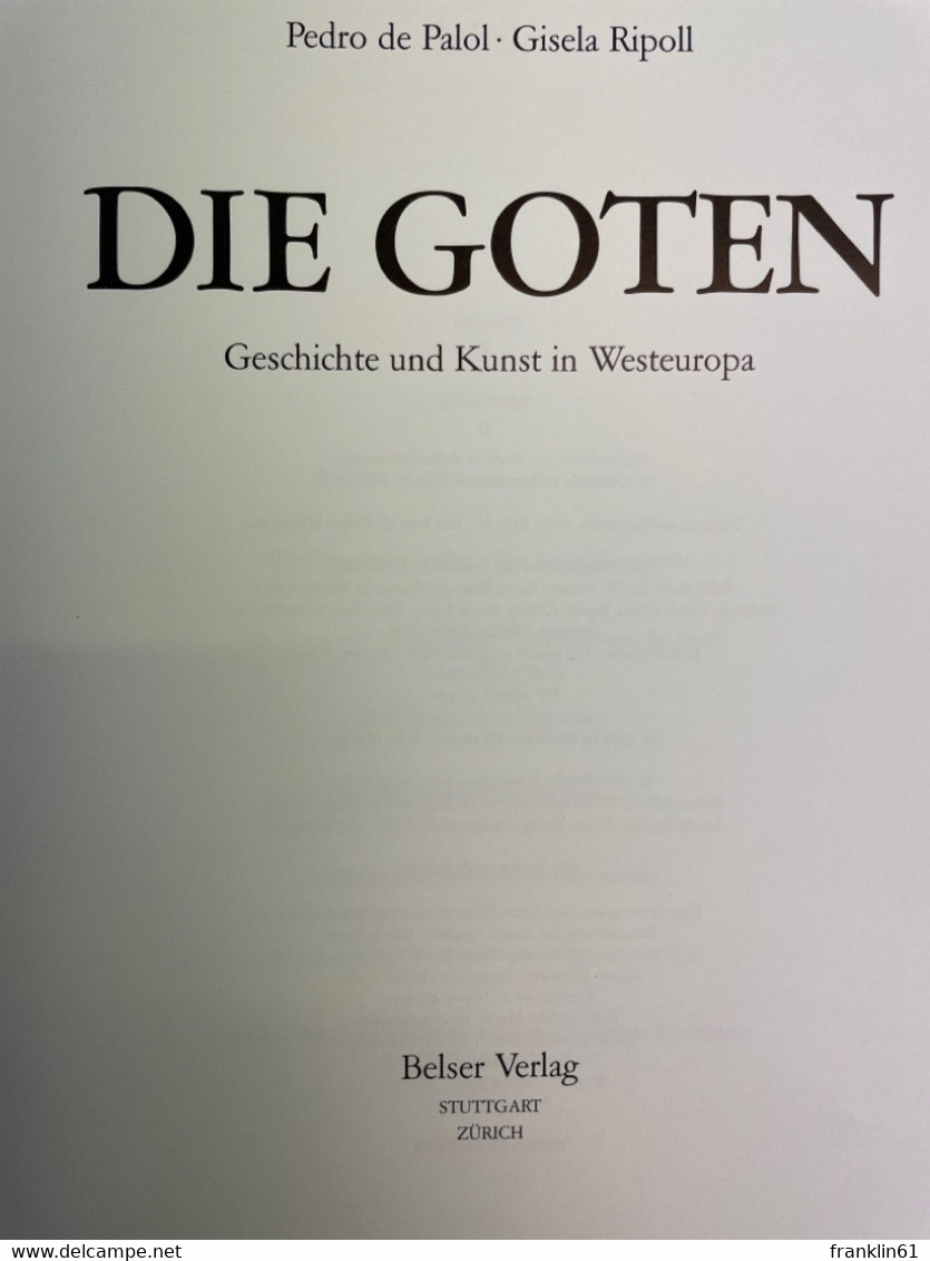 Die Goten : Geschichte Und Kunst In Westeuropa. - 4. Neuzeit (1789-1914)