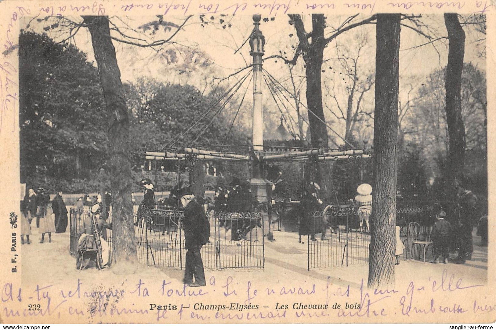 CPA 75 PARIS LES CHAMPS ELYSEES LES CHEVAUX DE BOIS - Sonstige & Ohne Zuordnung