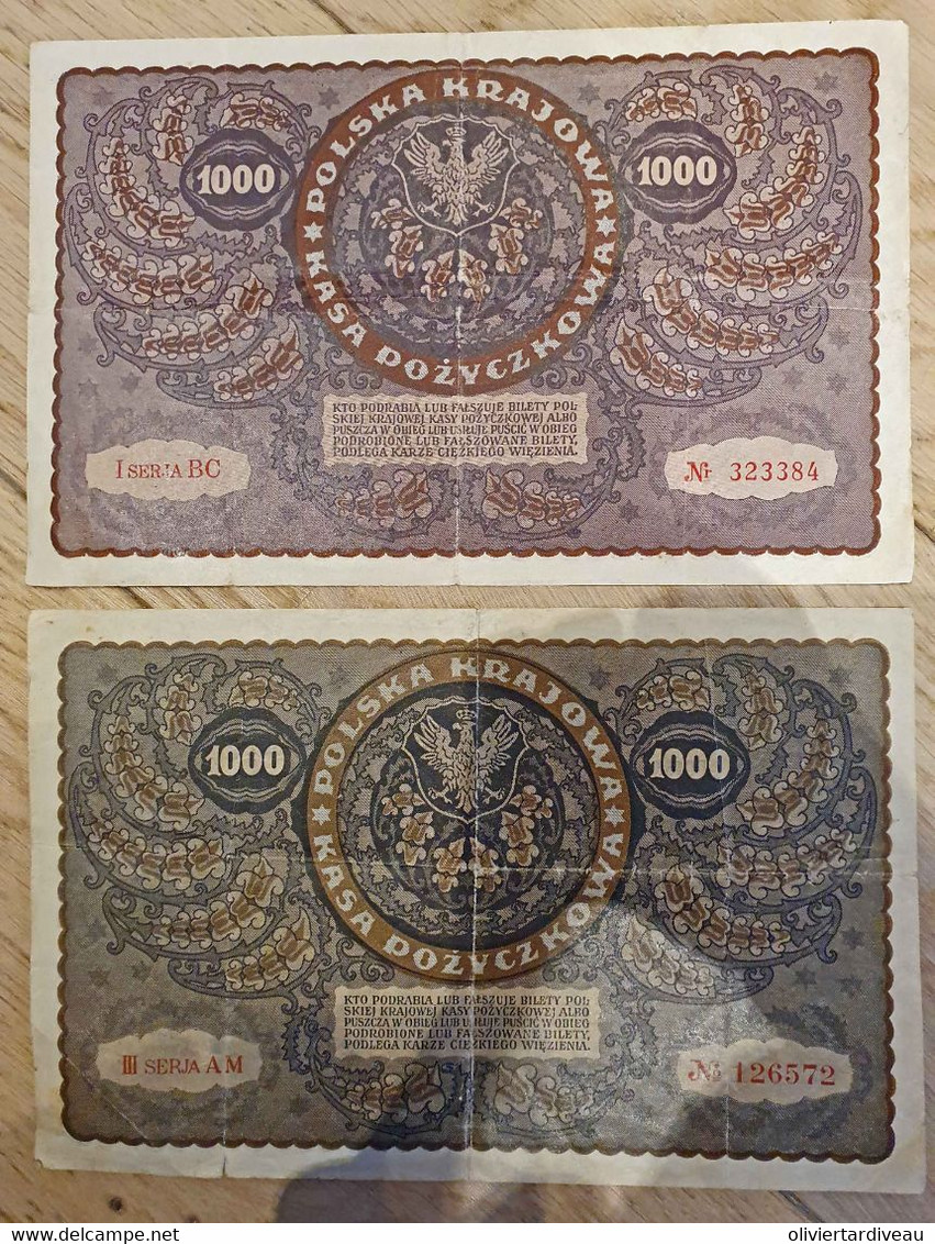 Lot De 2 Billets De Banque - Pologne - Pologne