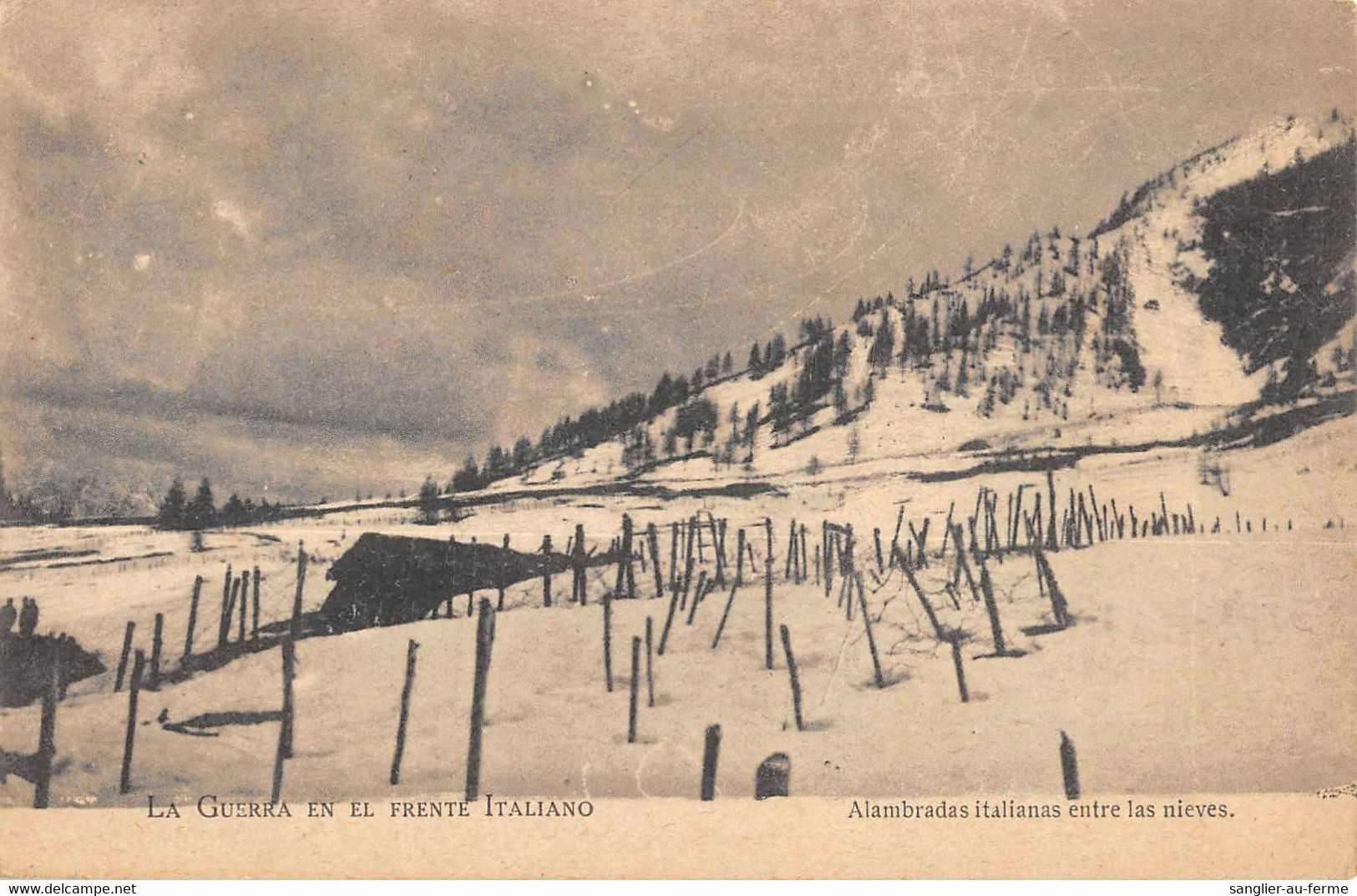 CPA LA GUERRA EN EL FRENTE ITALIANO ALAMBRADAS ITALIANAS ENTRE LAS NIEVES - Autres & Non Classés